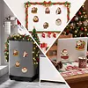 6PCS Santa Claus Series DIY Pearl Diamond Painting Christmas Fridge Magnets, Sparkling Rhinestone Refrigerator Magnet Craft Kit for Home Decor & Gifts
