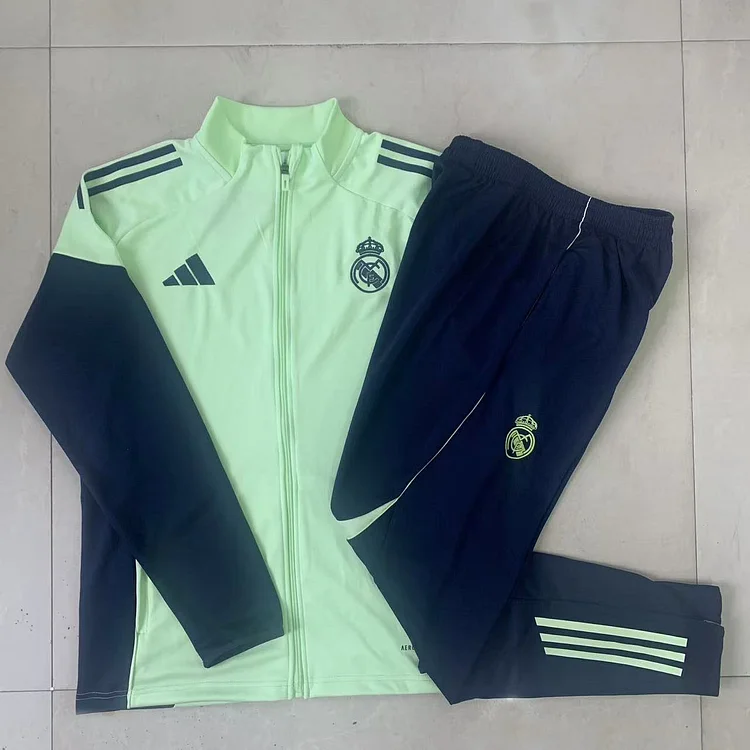 25/26 Real Madrid Light Green Jacket Training Set