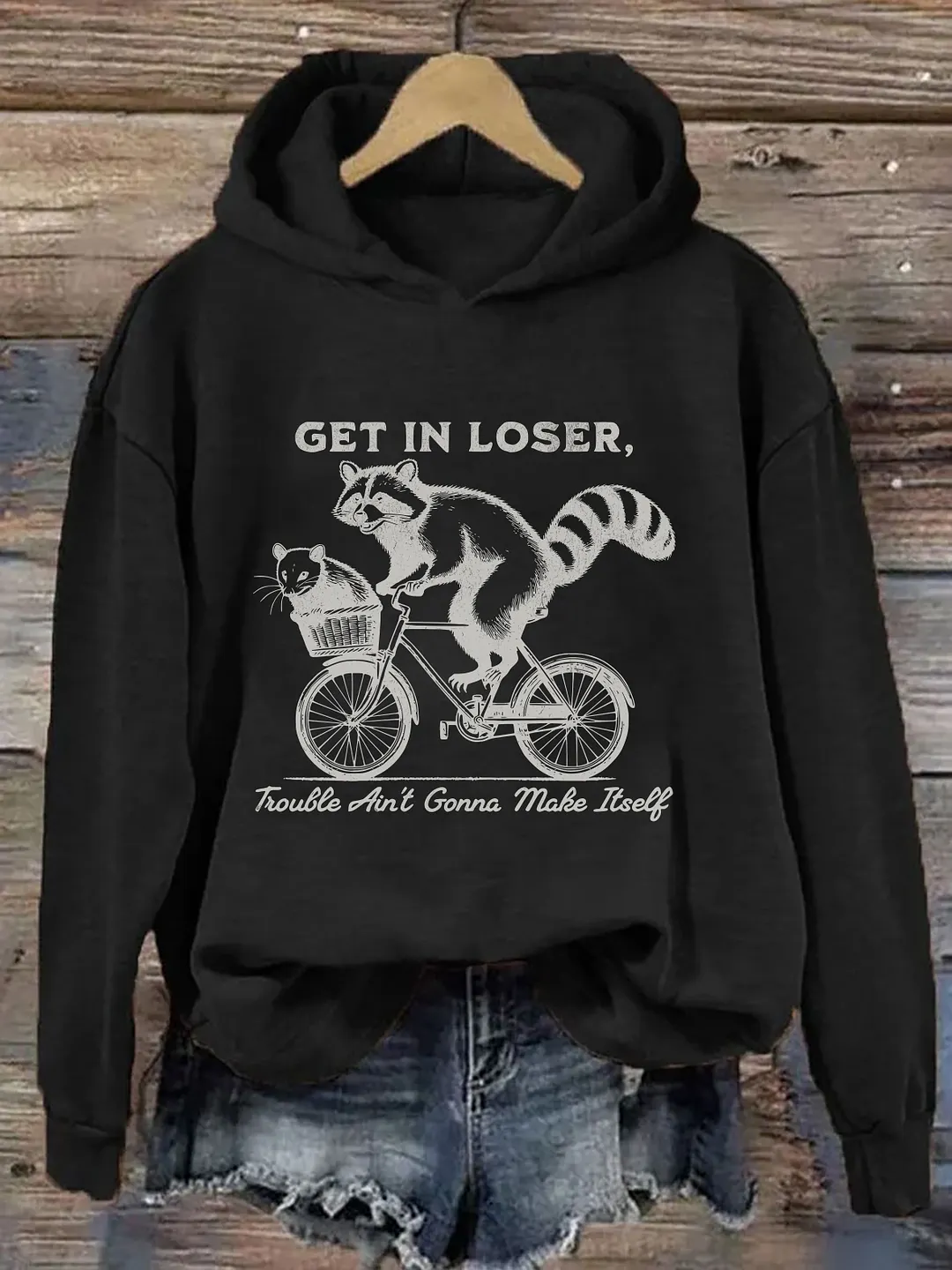  Funny Raccoon & Opossum Hoodie