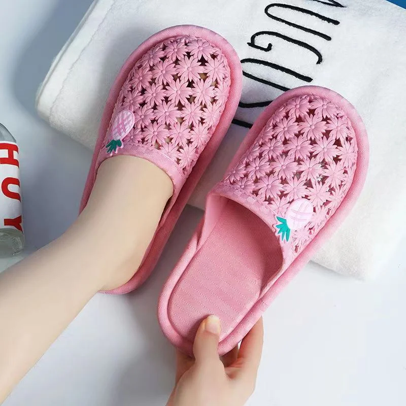 Breakj Ladies Slippers With Hollow Fashion Soft Bottom Hole Shoes Women Wear Beach Sandals slippers platform red pink
