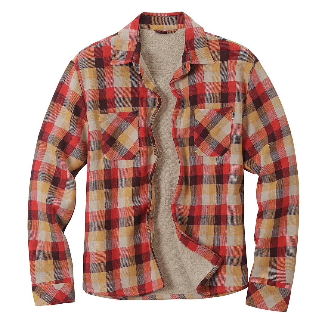 Men's Autumn And Winter Outdoor Plaid Jacket