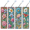 4Pcs Diamond Painting Flowers Diamond Painting Bookmark for Bookworm