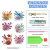 (US Only)6Pcs DIY Dragonfly Special Shape 5D Diamond Art Keychain for Birthday Gift
