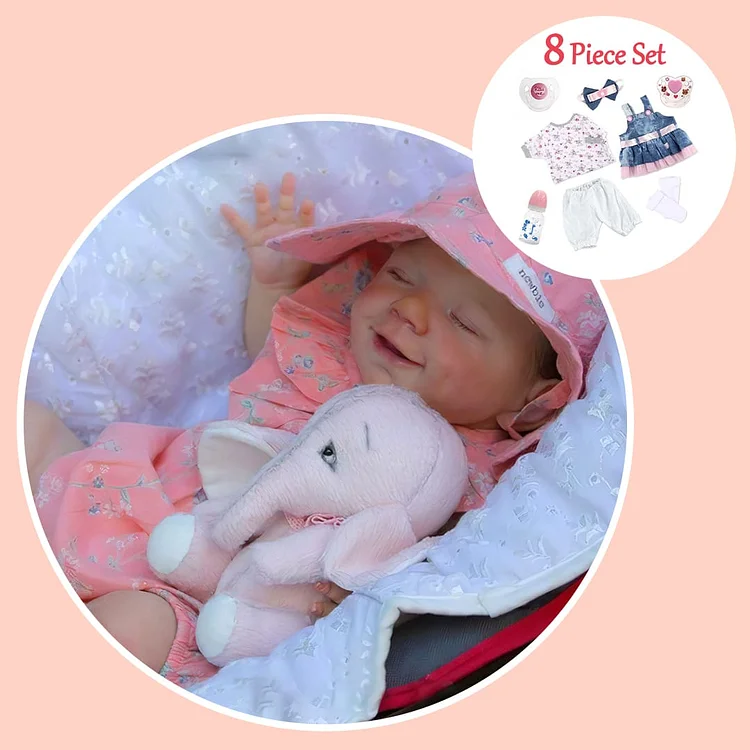  [Holiday Gift Deals] 20'' Kids Reborn Lover Veronica Reborn Silicone Newborn Baby Doll Girl with "Heartbeat" and Coos - Reborndollsshop®-Reborndollsshop®