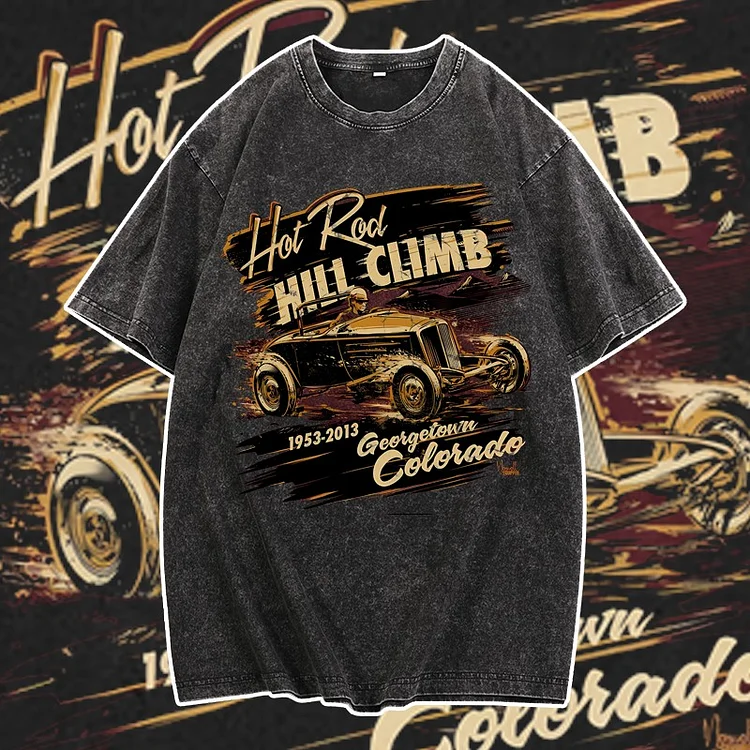 Davidhawaii100% Cotton Casual Men's trendy and comfortable modified car Street T-shirt-100% Cotton