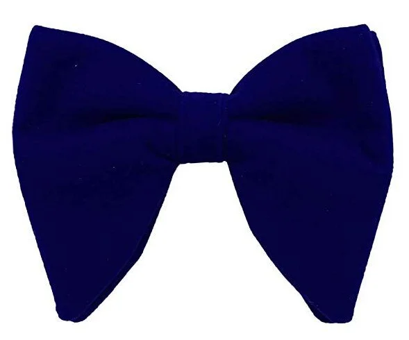 12x10.5CM Large Bow Tie Men's Cocktail Party Banquet Wedding Accessories Vintage Velveteen British Solid Color Oversized Bowtie