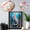 Blaue Meerjungfrau DIY, teilweise Diamantperlen-Malerei-Kunstsets 30x40 cm Spezialform Perlengem&auml;lde Bildkunsthandwerk f&uuml;r Wanddekoration zu Hause