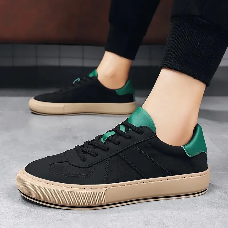  Comfort Sneakers Male Spring Footwear  Casual Vulcanized Sneakers Man Leather White Shoes 2022 New Shoes Man
