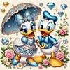 (Multi-Style) Disney Donald Duck And Daisy-11CT Stamped Cross Stitch 40*40cm/15.75*15.75in