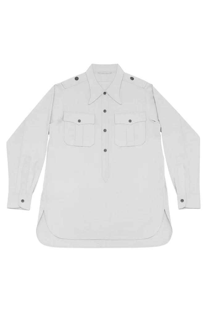   Wehrmacht/Elite White Long Sleeve Pullover Shirt German-Uniform