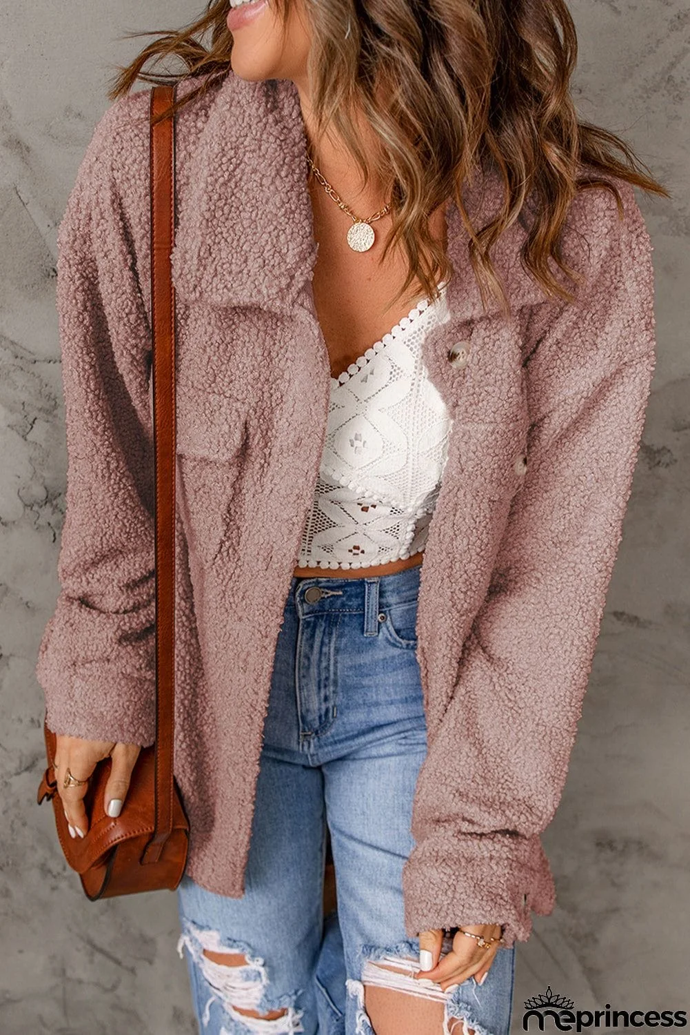 Flap Pockets Button Front Jacket