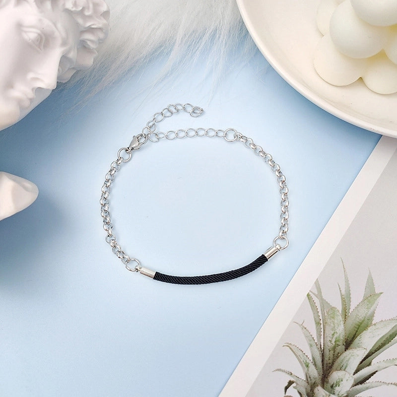 Minimalist Geometric Titanium Steel No Inlaid Stainless Steel Bracelets In Bulk