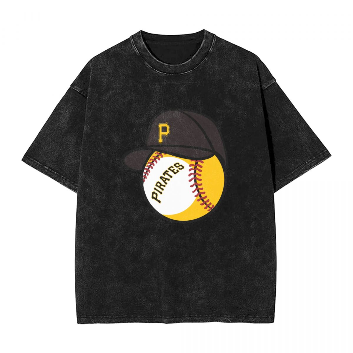 Pittsburgh Pirates Printed Vintage Men's Oversized T-Shirt