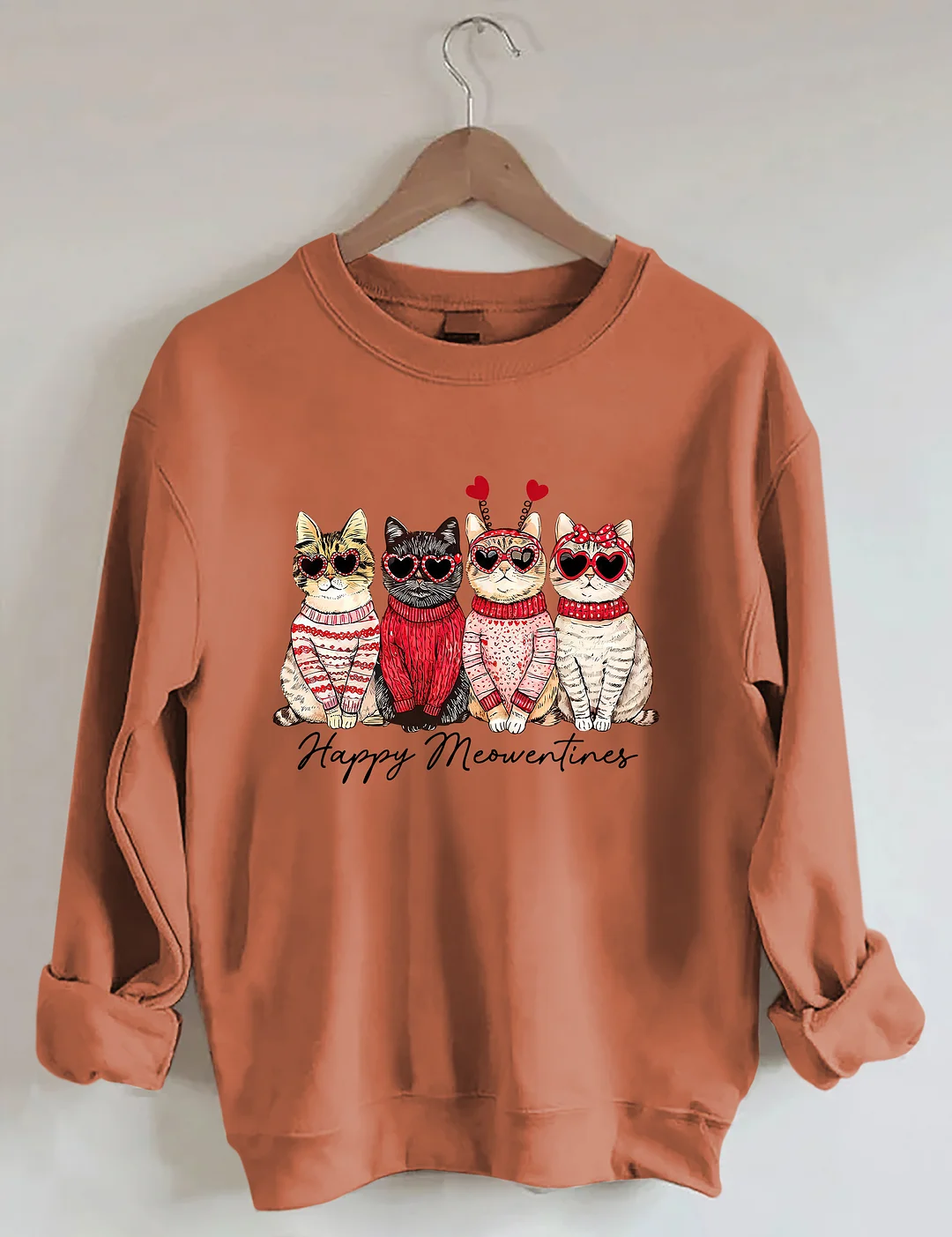 Valentine Cats Sweatshirt