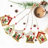5Pcs arbres de Noël double face-bricolage pendentif
