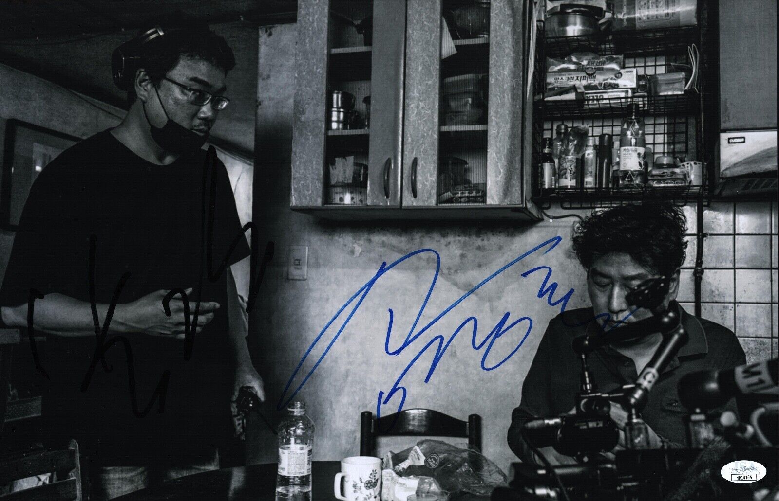 Bong Joon Ho Song Kang Ho Hand Signed 11x17 Parasite Authentic Photo Poster painting JSA COA