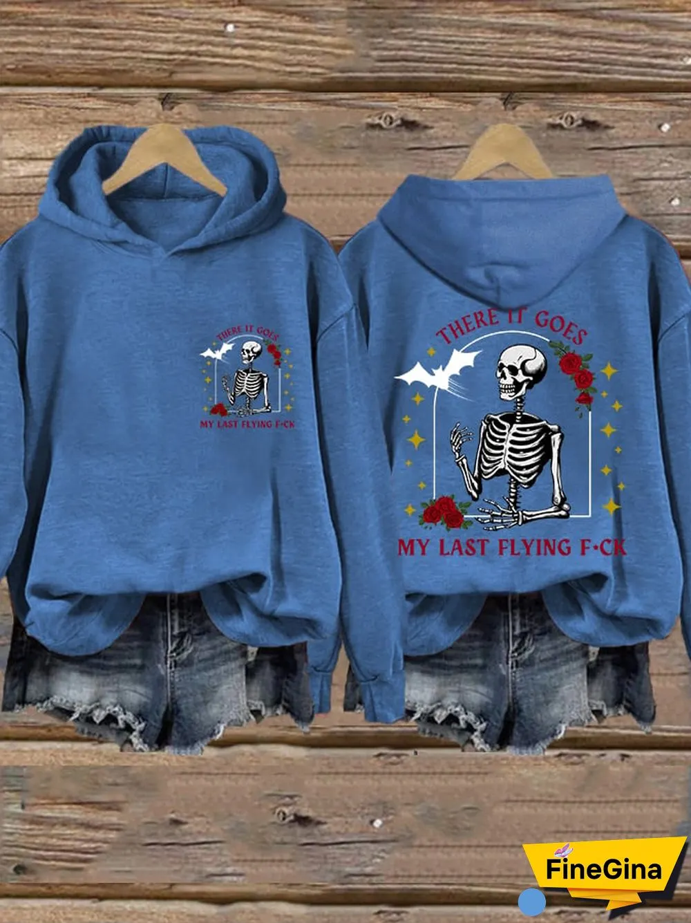 Women's Funny Halloween There It Goes, My Last Flying F*ck Casual Hoodie