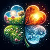 Diamond Painting -DIY Round Drill Four-leaf Clover(40x40cm)