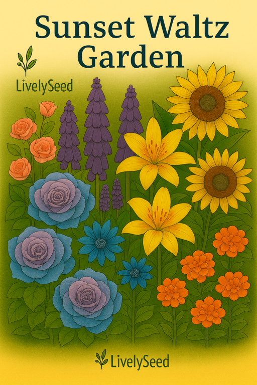LivelyseedTM Sunset Waltz Garden Flower Seed Kit