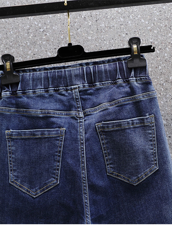 Women Half Sleeve V-neck Solid Color Dress