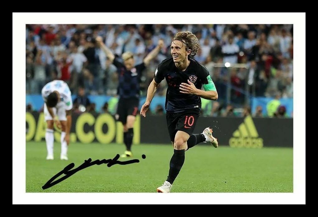 Luka Modric - Croatia Autograph Signed & Framed Photo Poster painting