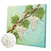 DIY Pearl Painting Grape Bunches for Home Wall Decor with Frame(25x25cm)