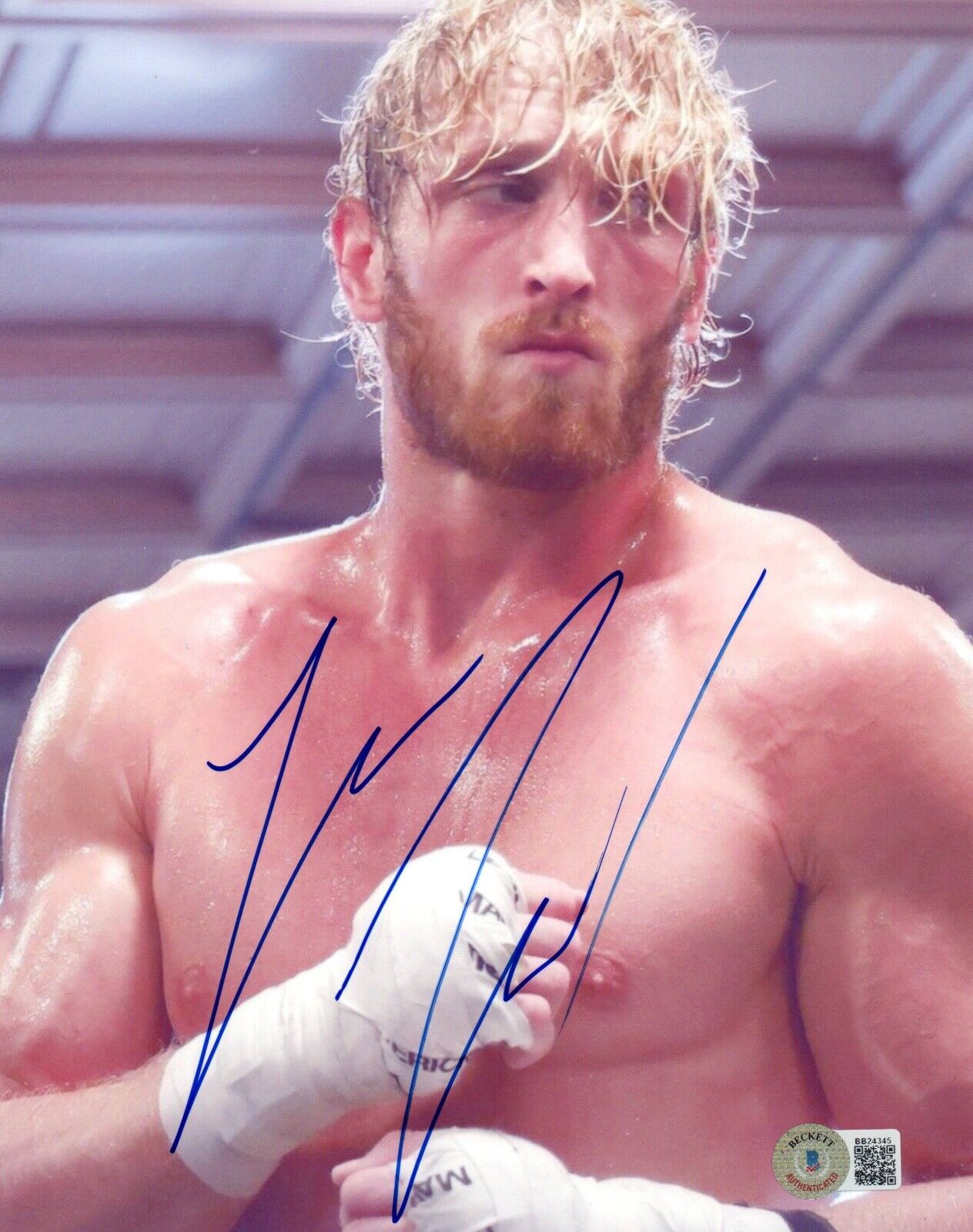 Logan Paul Signed Autographed 8x10 Photo Poster painting Mayweather Boxer Boxing Beckett BAS COA