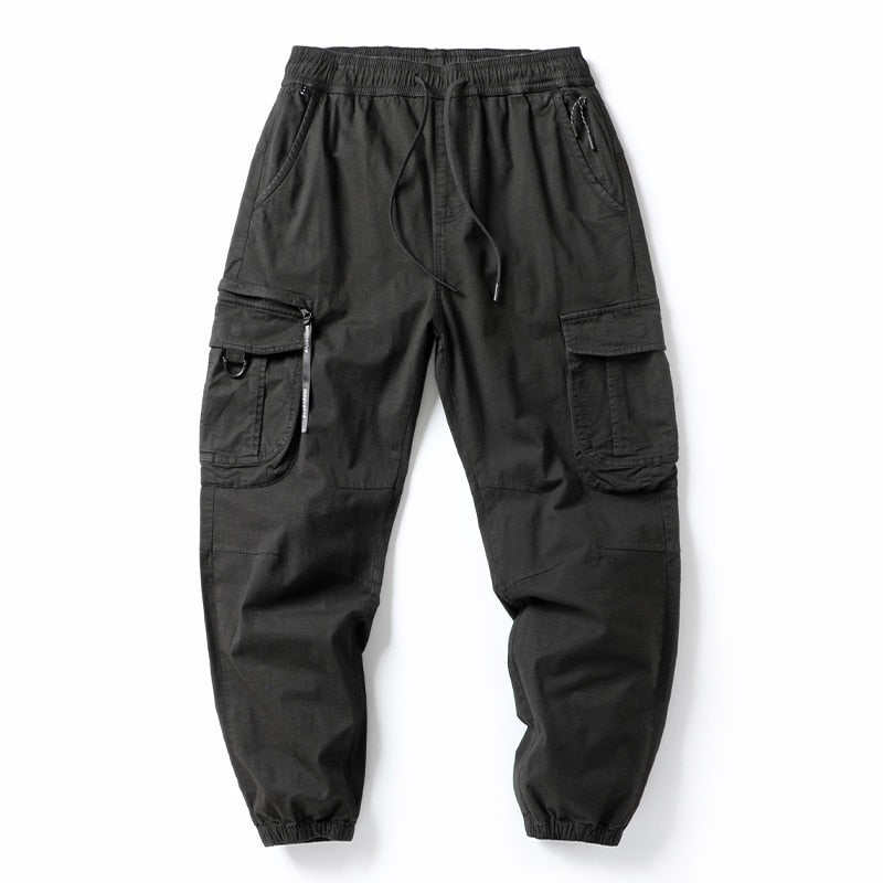 Aonga 2025 Spring American Casual Cargo Pants Men Japanese Streetwear Loose Fashion Joggers Harajuku Army Green Jogging Trousers aonga