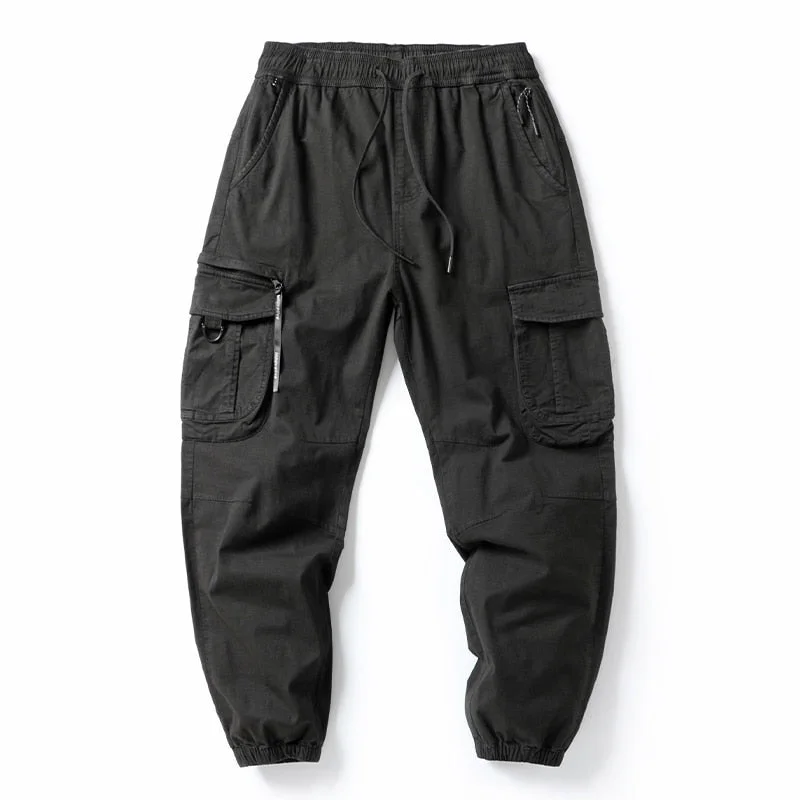 Aonga 2025 Spring American Casual Cargo Pants Men Japanese Streetwear Loose Fashion Joggers Harajuku Army Green Jogging Trousers aonga