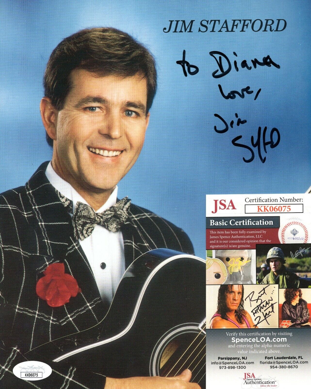 Jim Stafford Singer Musician Hand Signed Autograph 8x10 Photo Poster painting with JSA COA