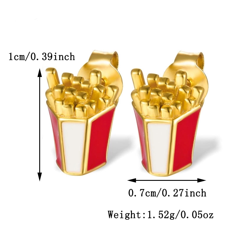 1 Pair 925 Sterling Silver Zircon Rainbow Devil’S Eye Candy Ear Studs