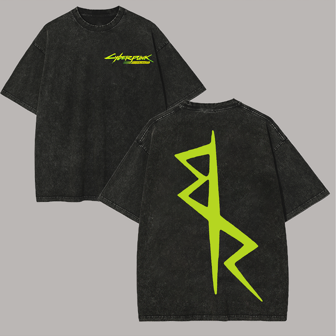 Cyberpunk Printed Unisex Washed T-Shirt