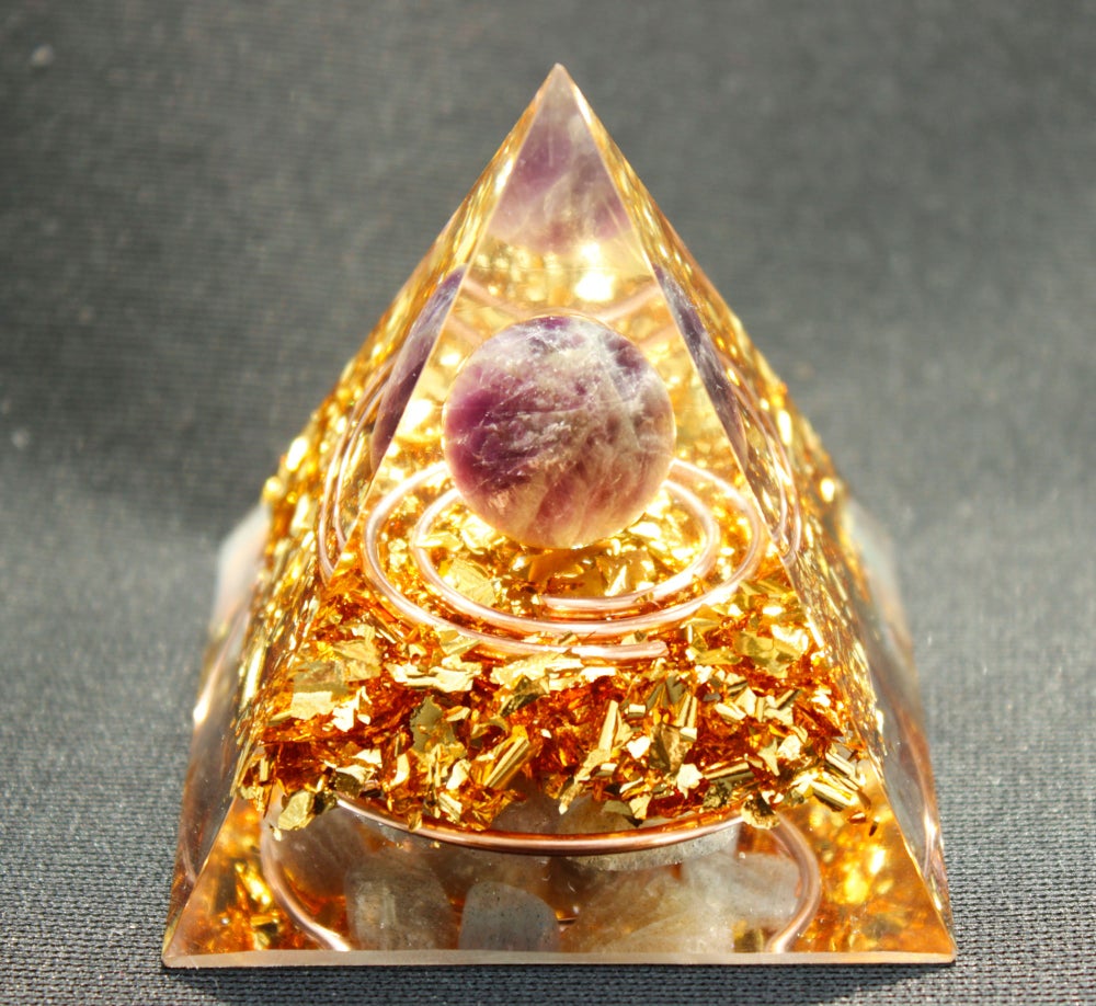 

Orgone Pyramid Chakra - Gray Moonstone in Double, 501 Original