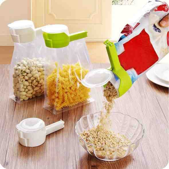 Seal Pour Food Storage Bag Clip