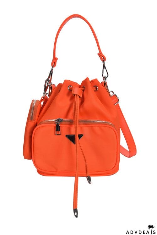 Nylon Adjustable Strap Bucket Bag
