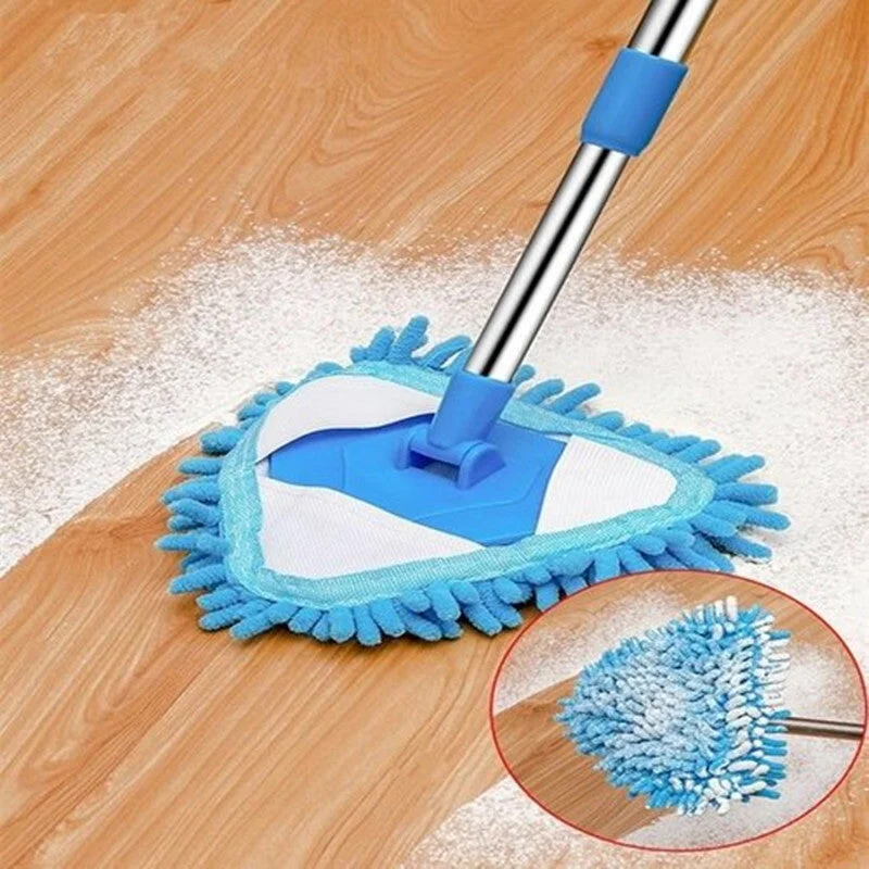 Adjustable Triangle Cleaning Mop, 180 Degree Rotating Attachment