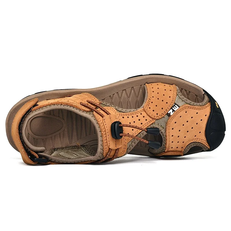 Nine o'clock Hot-sale Men's Sandals Casual Genuine Leather Fashion Male Flats Shoes Outdoor Breathable Quality Beach Sandalias