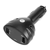 3 in1 Car Cigarette 12V Dual USB Charger LED Thermometer Voltmeter