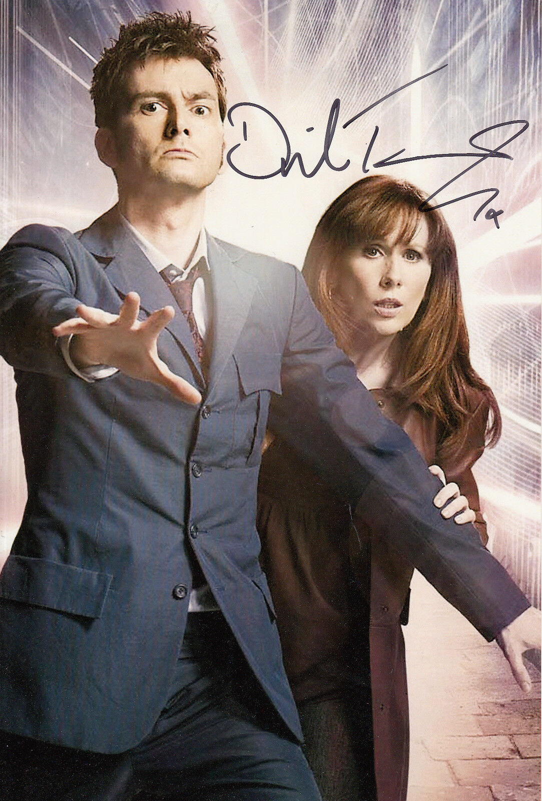 David Tennant Hand Signed Doctor Who 12x8 Photo Poster painting 1