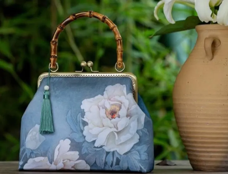Floral pattern, hand-made Chinese Style Qipao bag