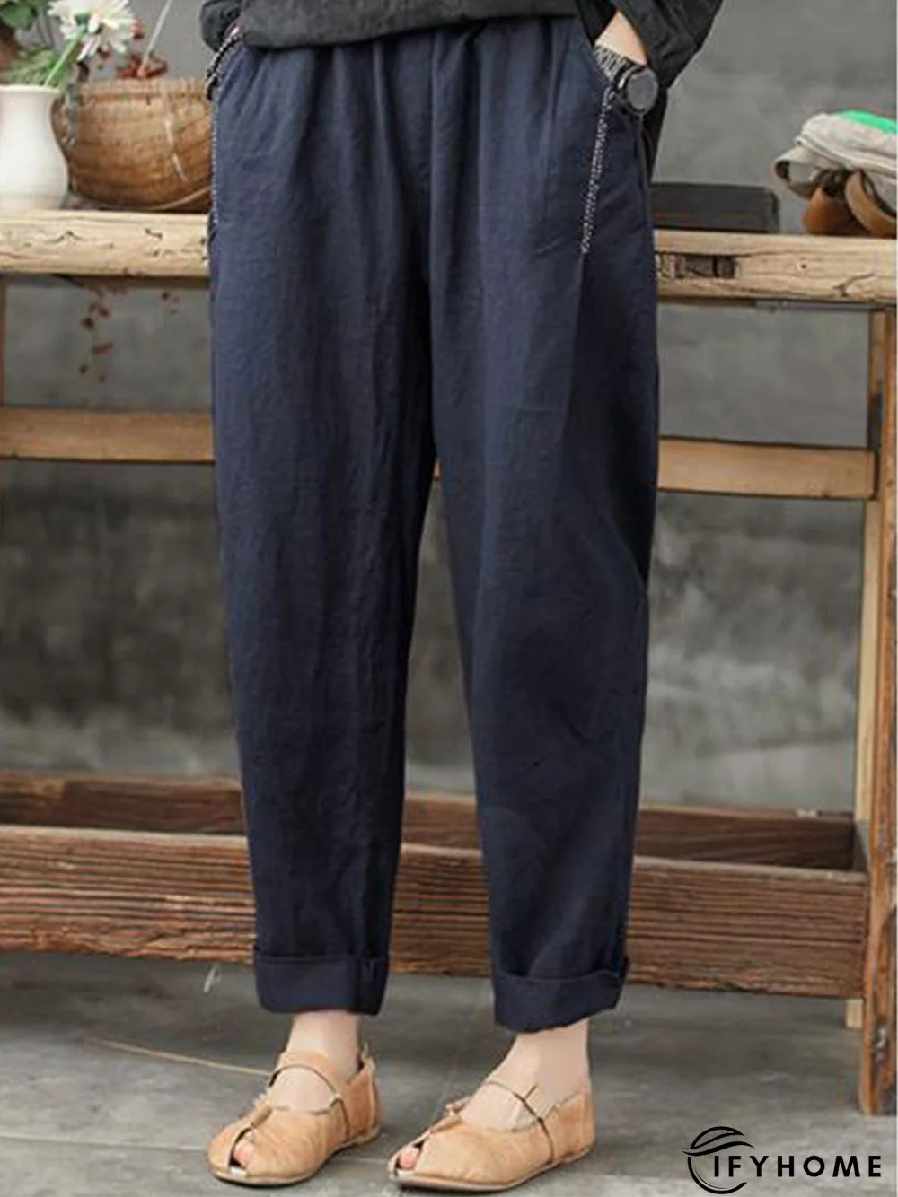 Women Casual Loose Pants with Pockets | IFYHOME