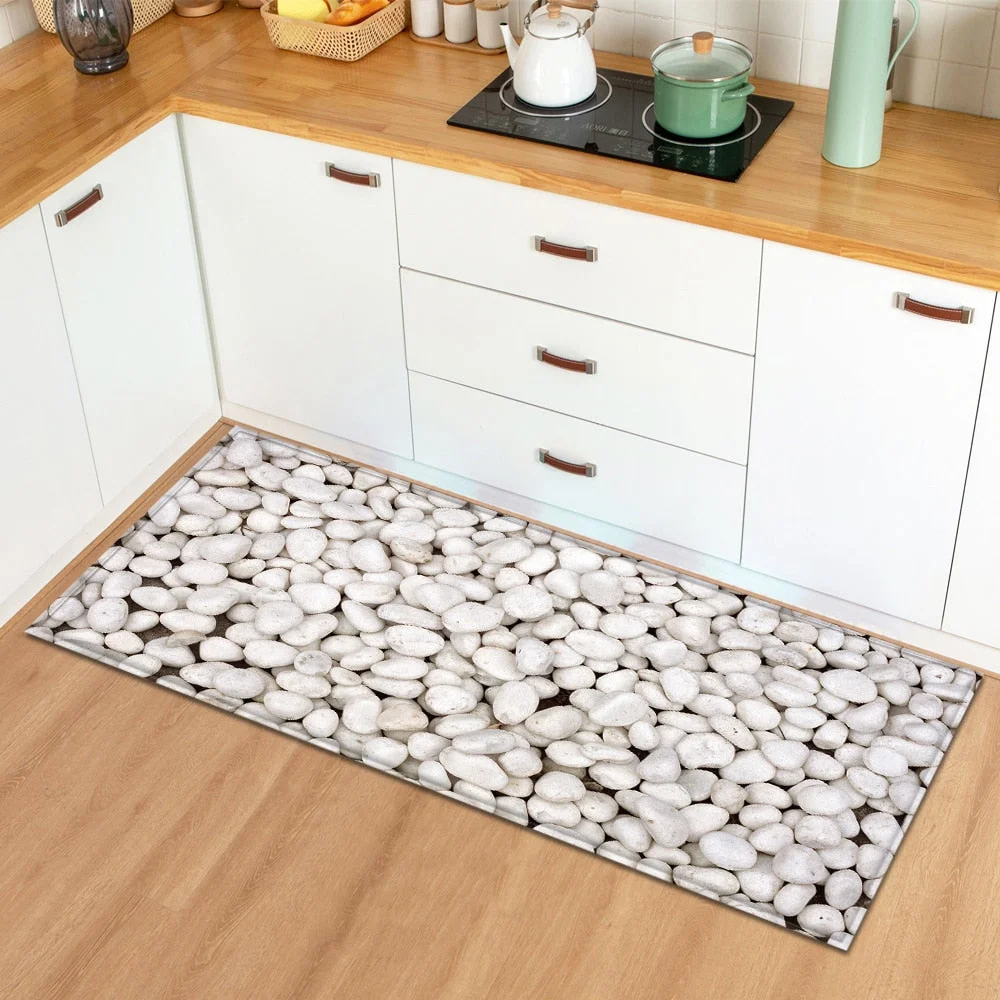 Marble Kitchen Carpet Absorbent Mat Doormat for Entrance Door 3D Wood Grain Pattern Bedroom Hallway Long floor mat Anti-Slip Rug