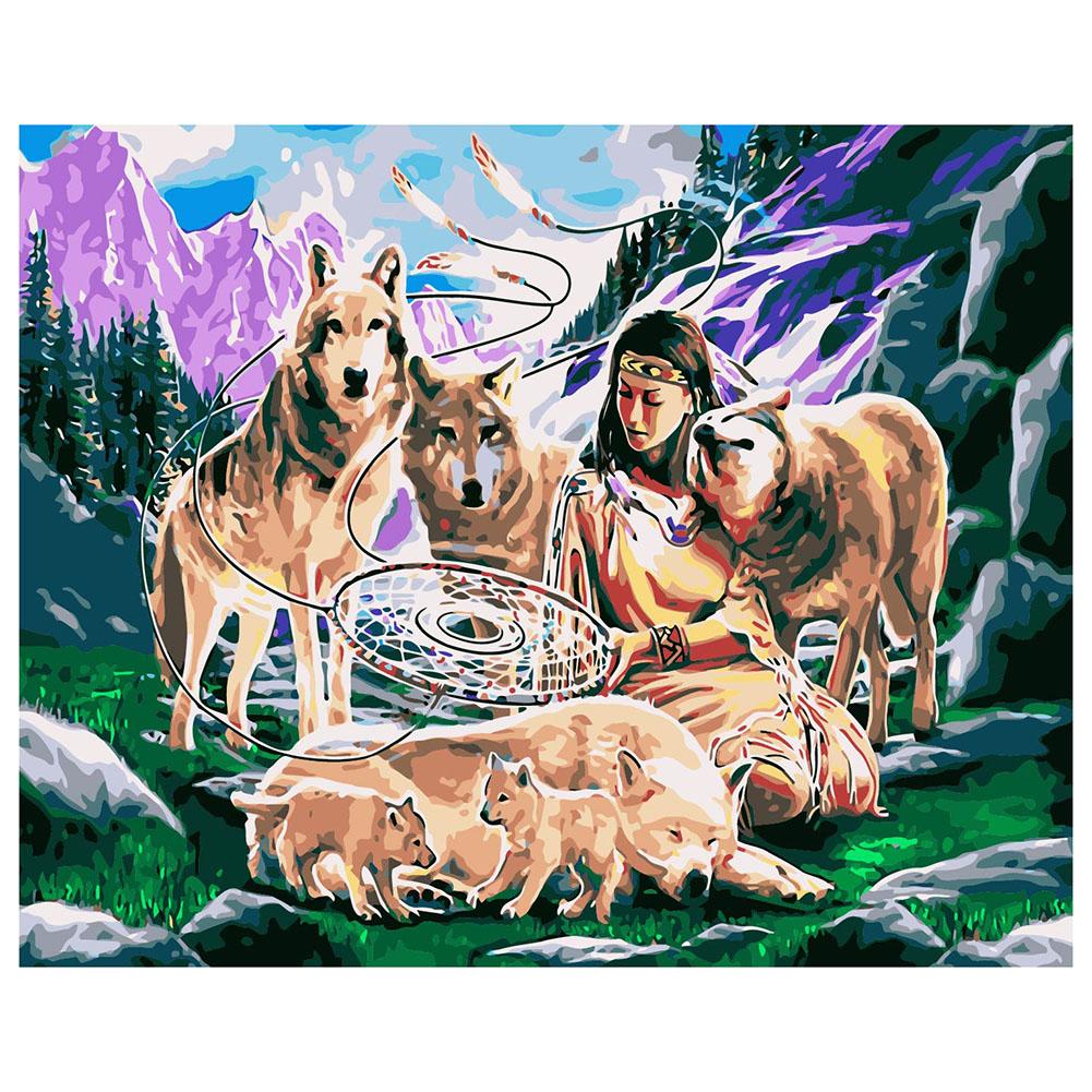 

40*50CM Paint By Numbers-Wolf Beauty, 501 Original
