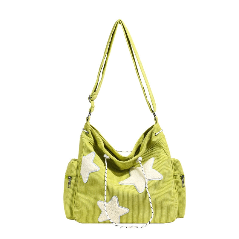 New Cute Five-pointed Star Bag Women’s Large Capacity Student Class Shoulder Bag Casual Sweet Crossbody Bag