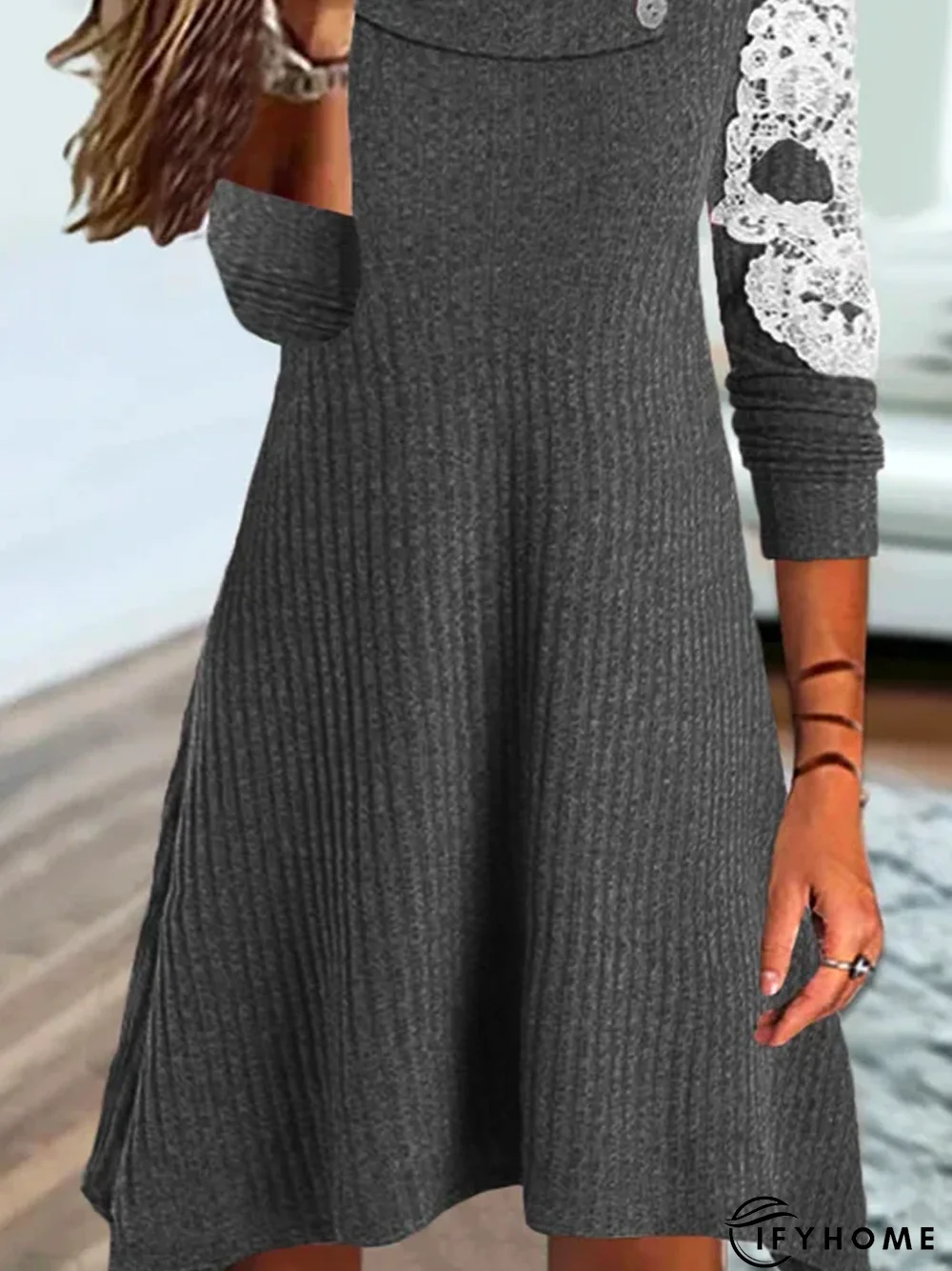 Asymmetrical Knitted Casual Dress | IFYHOME