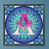 （Multi-Style)Mandala Alphabetr A-Full Round Diamond Painting 30*30CM