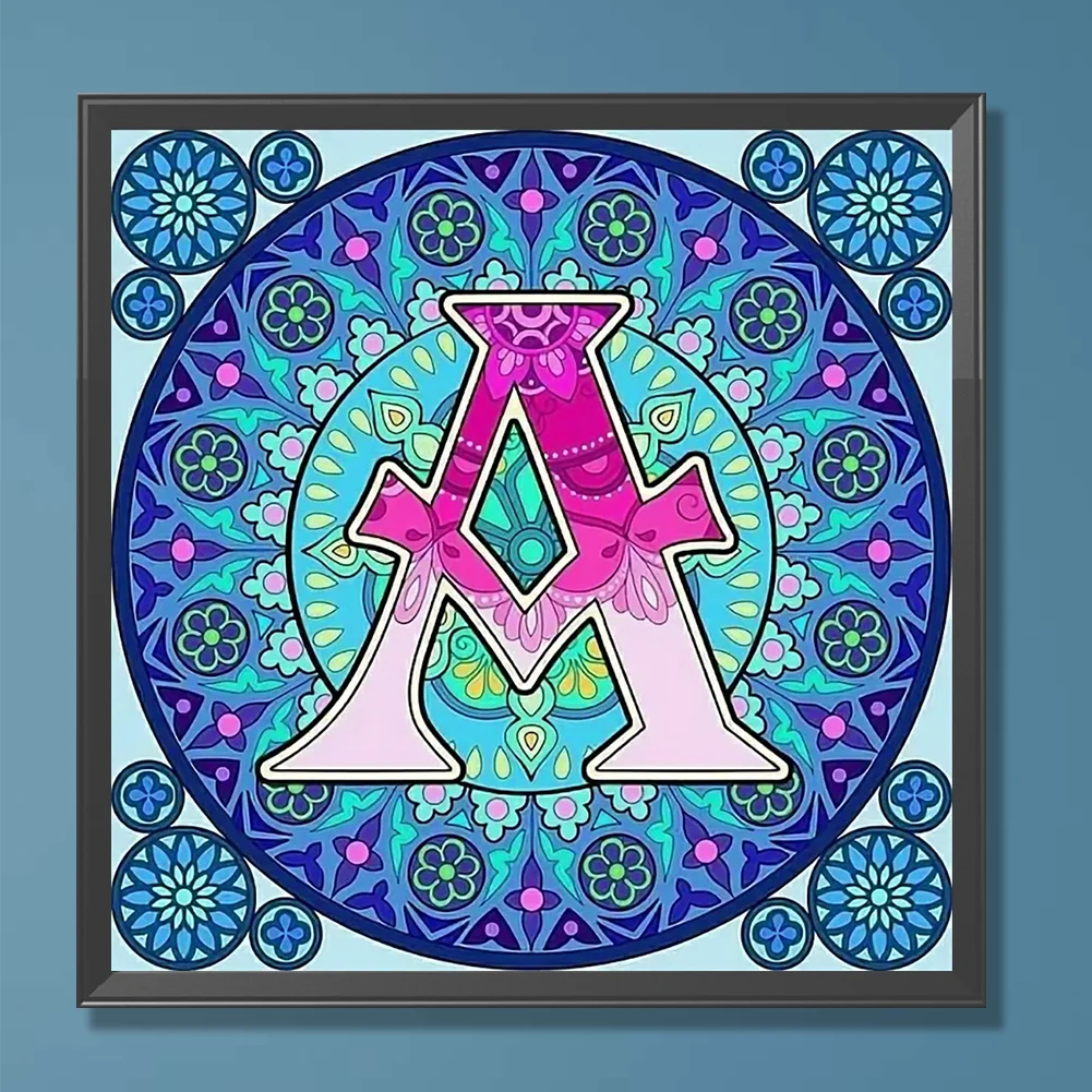 Diamond Painting - Full Round Drill - Mandala Letter(Canvas|30*30cm)