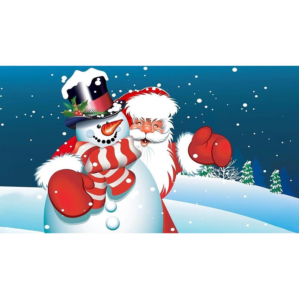 

Christmas Snowman - Round Drill Diamond Painting - 40*30CM, 501 Original
