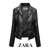 [ZARA] Jaqueta de couro feminina