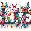 Love Butterfly-11CT Stamped Cross Stitch 40*40cm/15.75*15.75in tapestrymarket